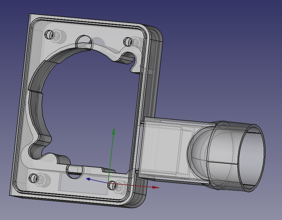 Tiny-T (or Salad Fork) AirFilter Exhaust adapter for ABS printing