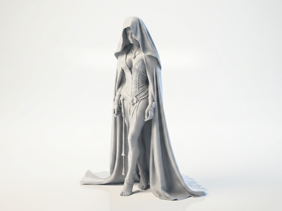 Veiled Lady Figurine Female Figure 3D Printable