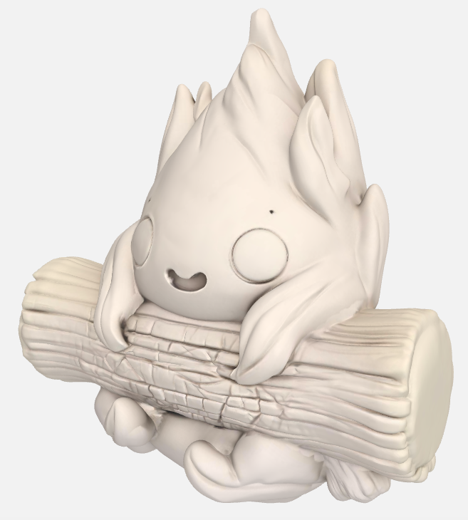 A little firewood statue