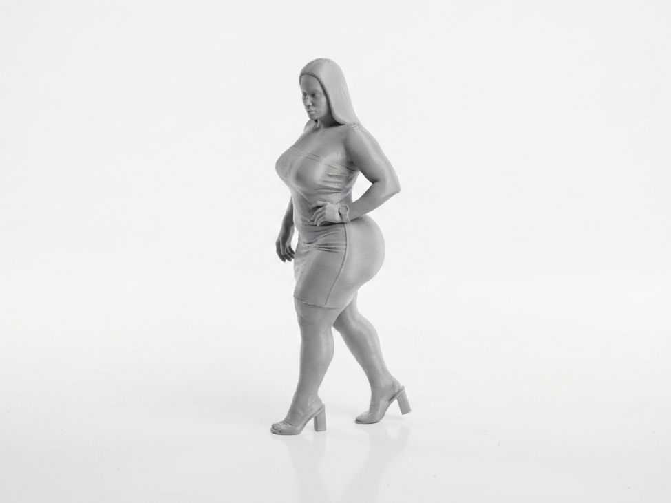 Thick Thighs Lady Figurine Female Figure 3D Printable