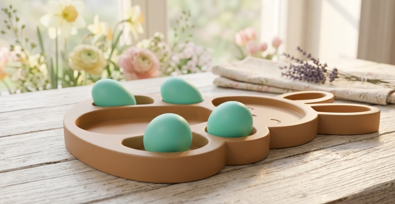 Easter Bunny Snack Tray - Perfect for Chocolate Eggs!