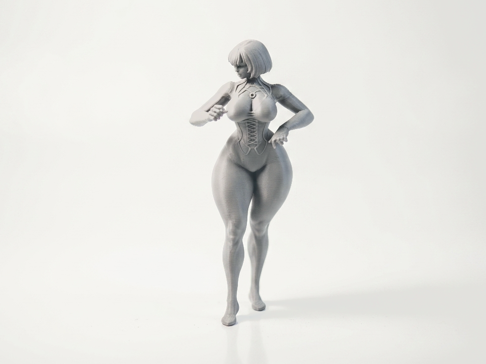 Goth Girl Figurine Anime Character 3D Printable