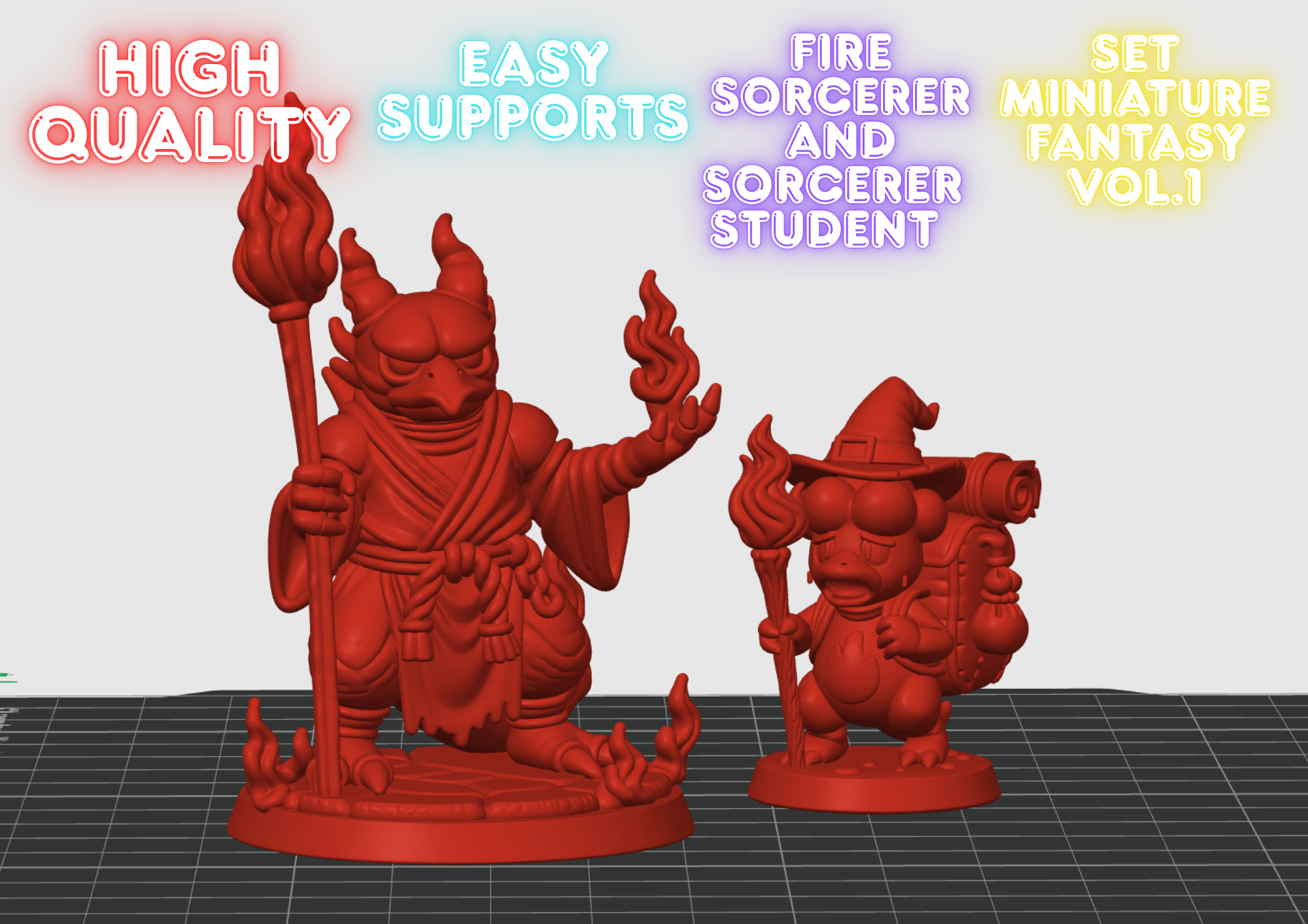 SET MINIATURE FANTASY VOL.1 - Stregone del fuoco x2