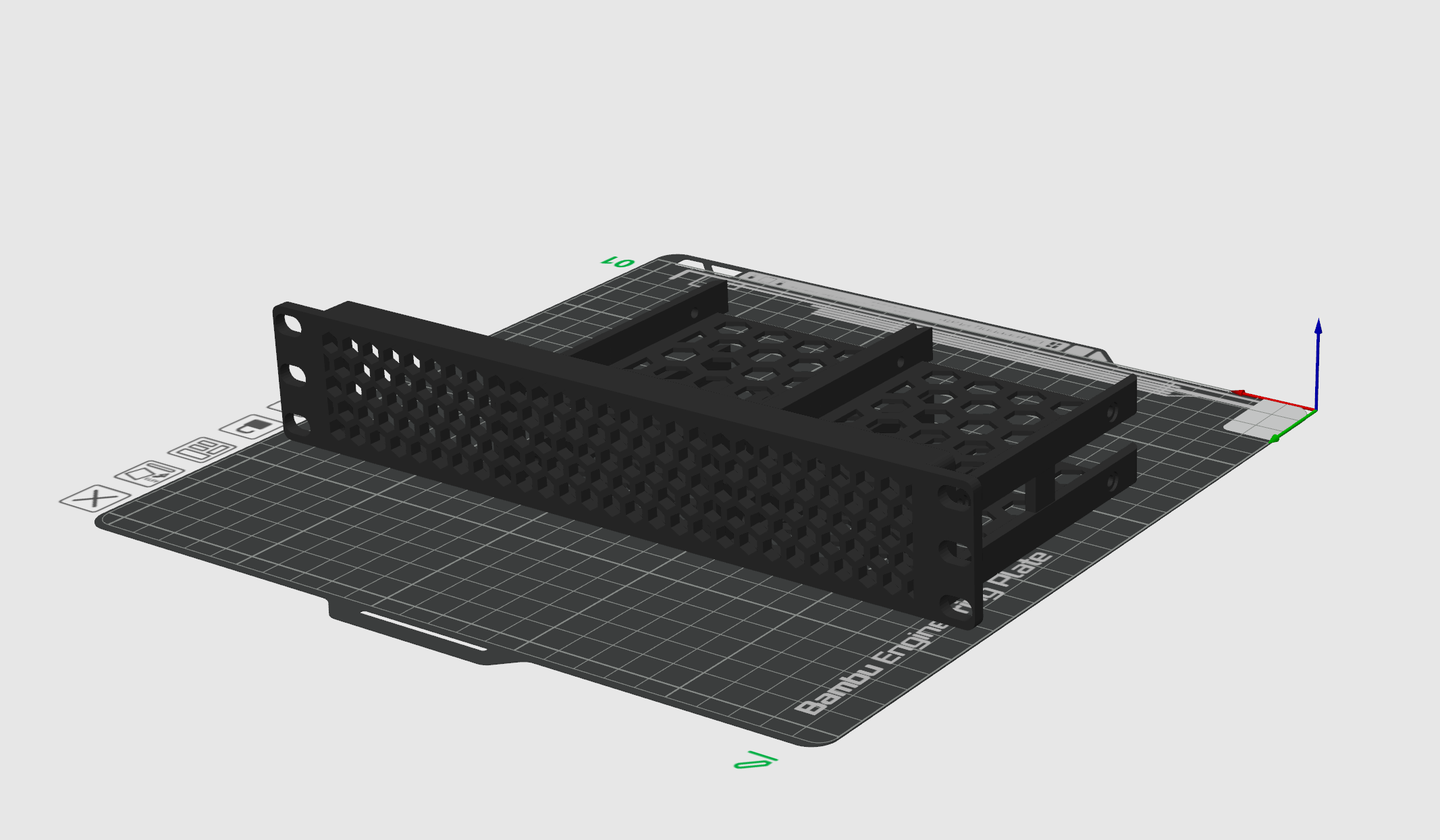 10" rack panel with 4x 2.5 Harddisk mount