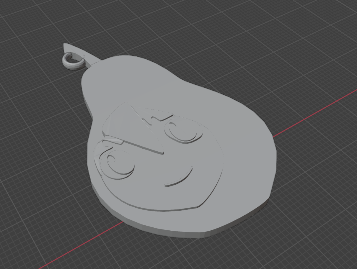 UTAU Kasane Teto Pear Meme Keychain