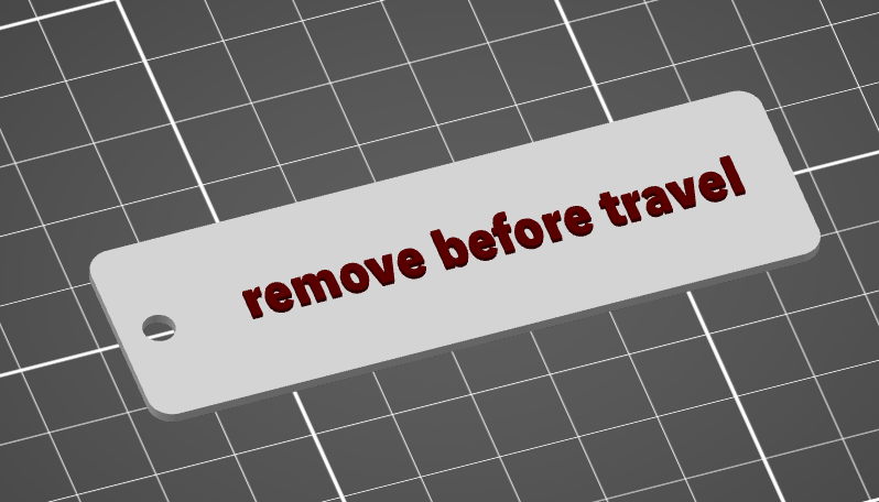 Baggage Tag - write your own text! - Key Chain tag