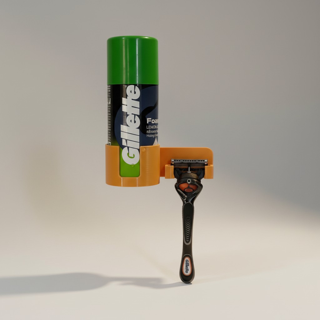 Wall Mounted Shaving Holder – Razor & Foam Organizer