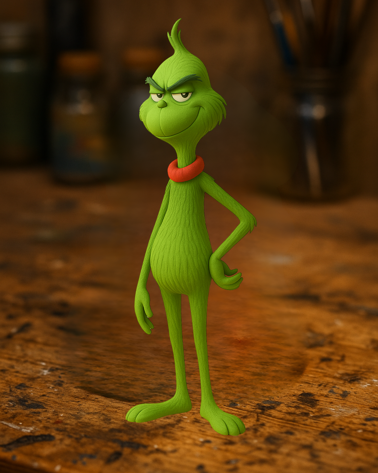 Grinch 3D Figurine – Funny Christmas Character Statue