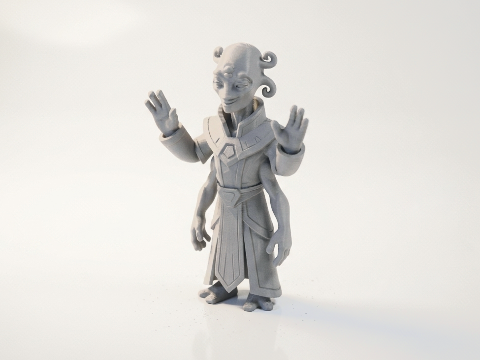 Four Arm Alien Figurine Fantasy Mythology 3D Printable