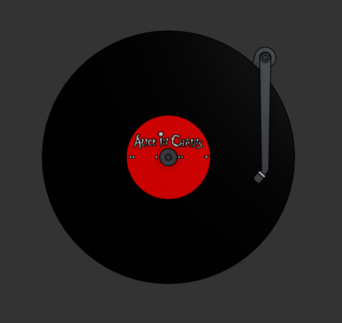 Model Vinyl record with wall mount
