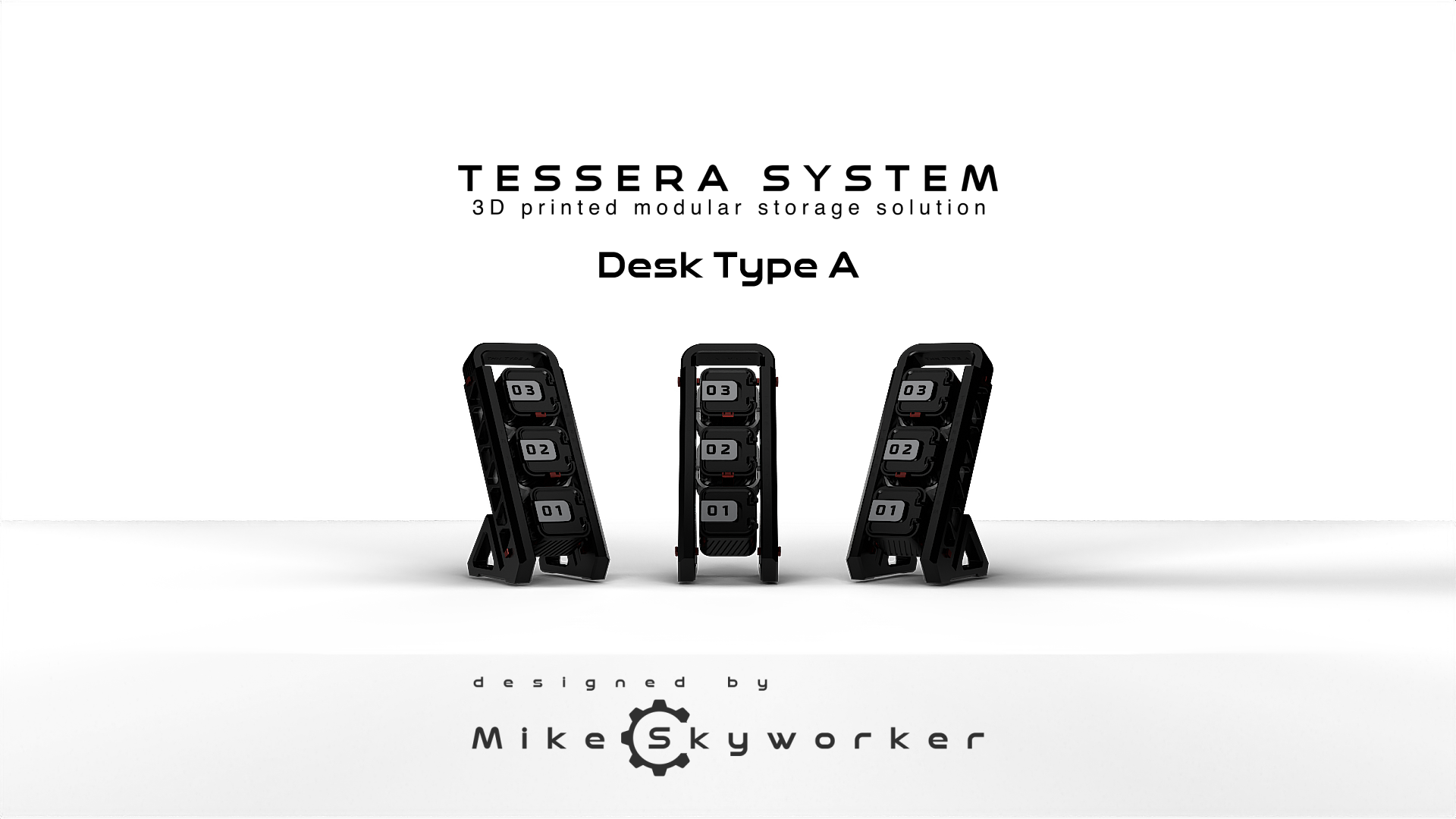 Tessera Desk Type A - modular storage