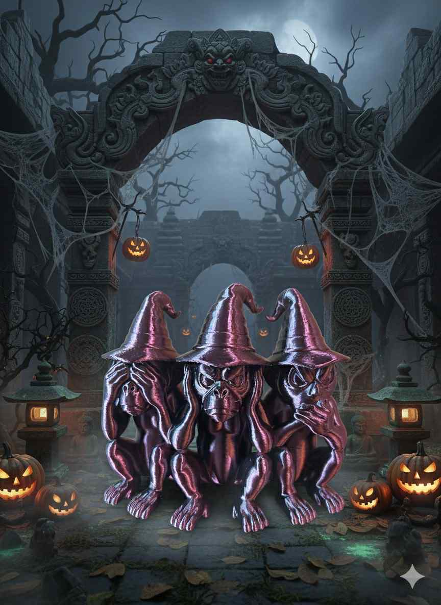 The Three Cursed Pumpkin Monkeys