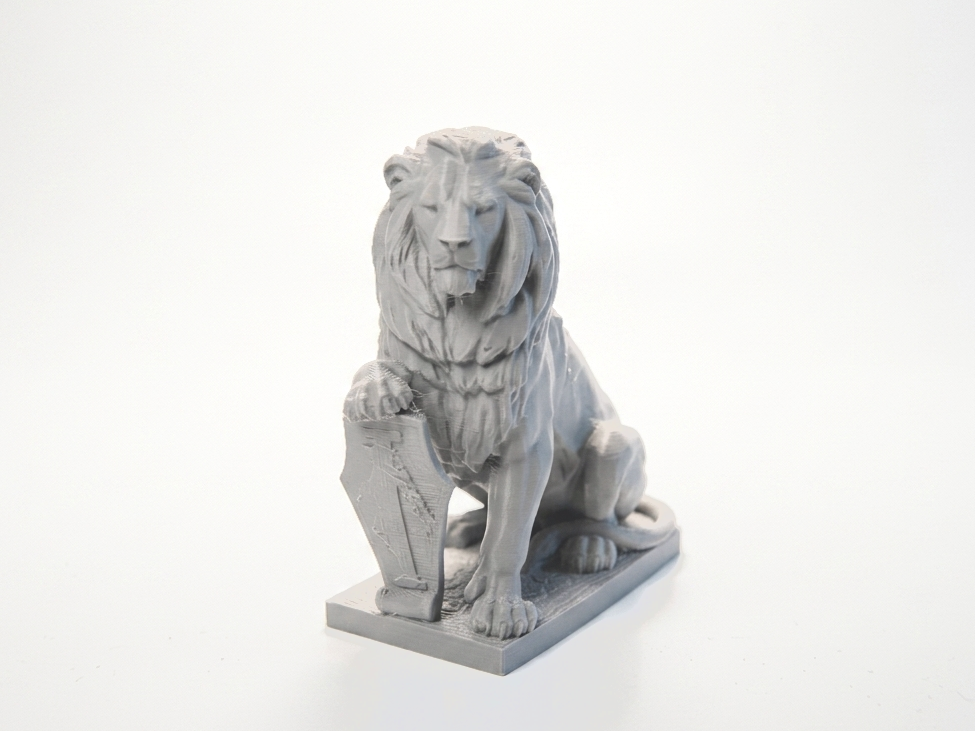 Iron Lion Sculpture Animal Statue 3D Printable