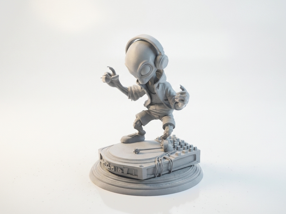 Dancing Alien Figurine Fantasy 3D Printable