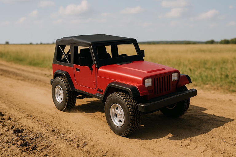 Jeep Wrangler Sahara – Kit Card model with Step-by-Step Instructions