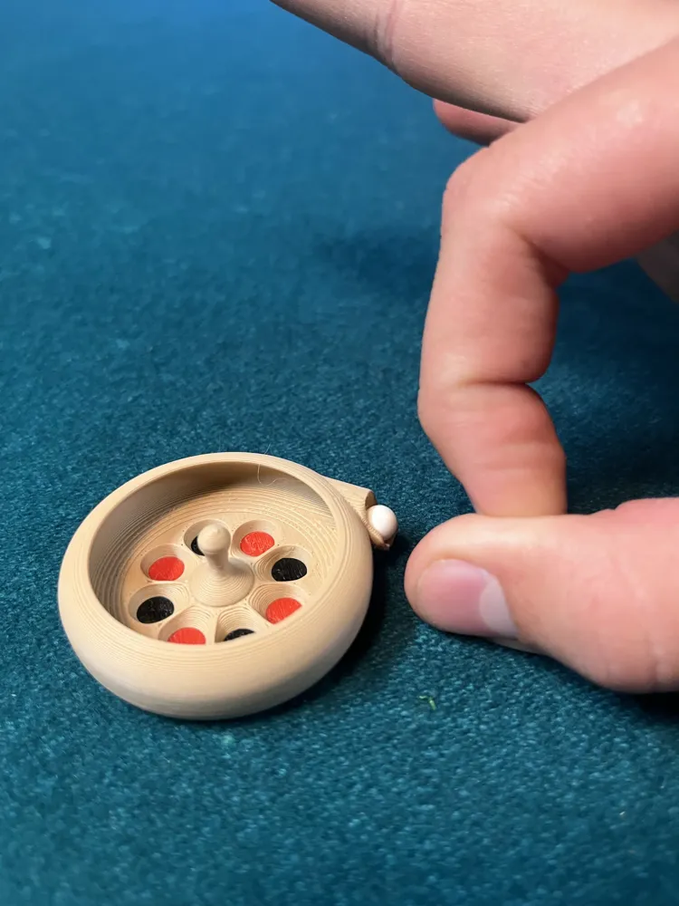 Mini roulette wheel fidget
