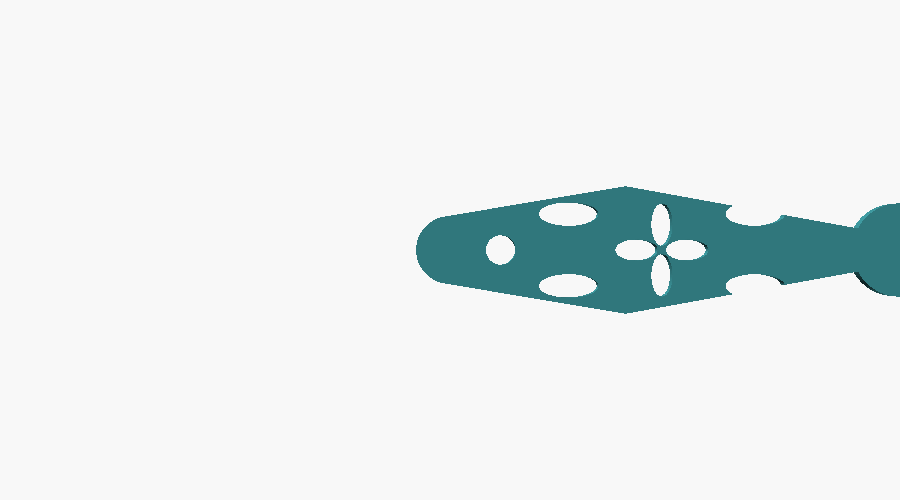 Filigree Letter Opener — Flat Leaf Blade, No Supports