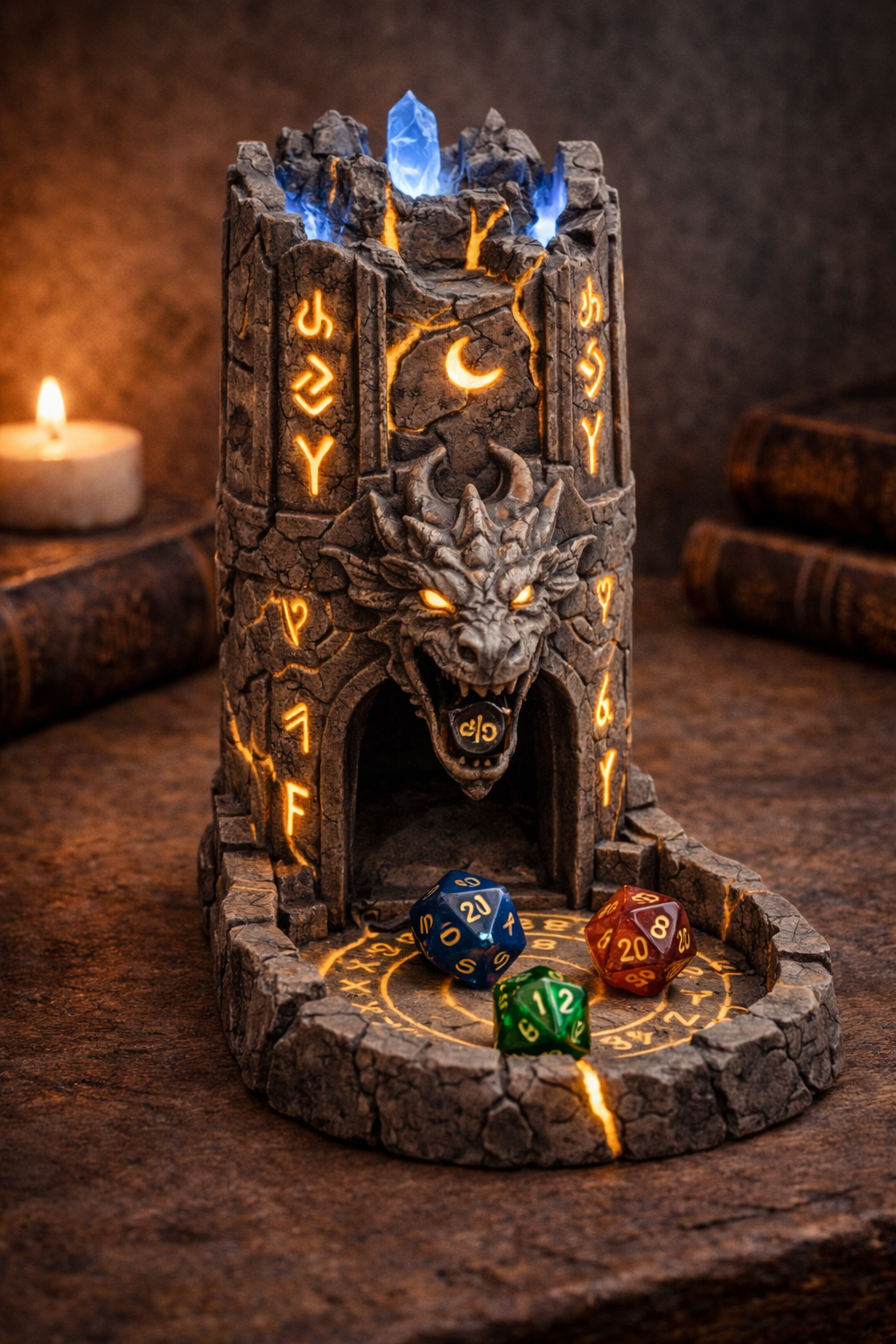 Fantasy Rune dice tower