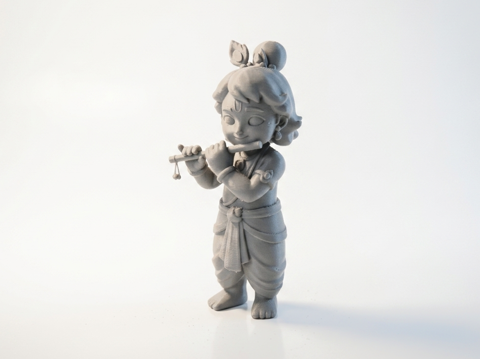 Flute Girl Figurine Musical Statue 3D Printable