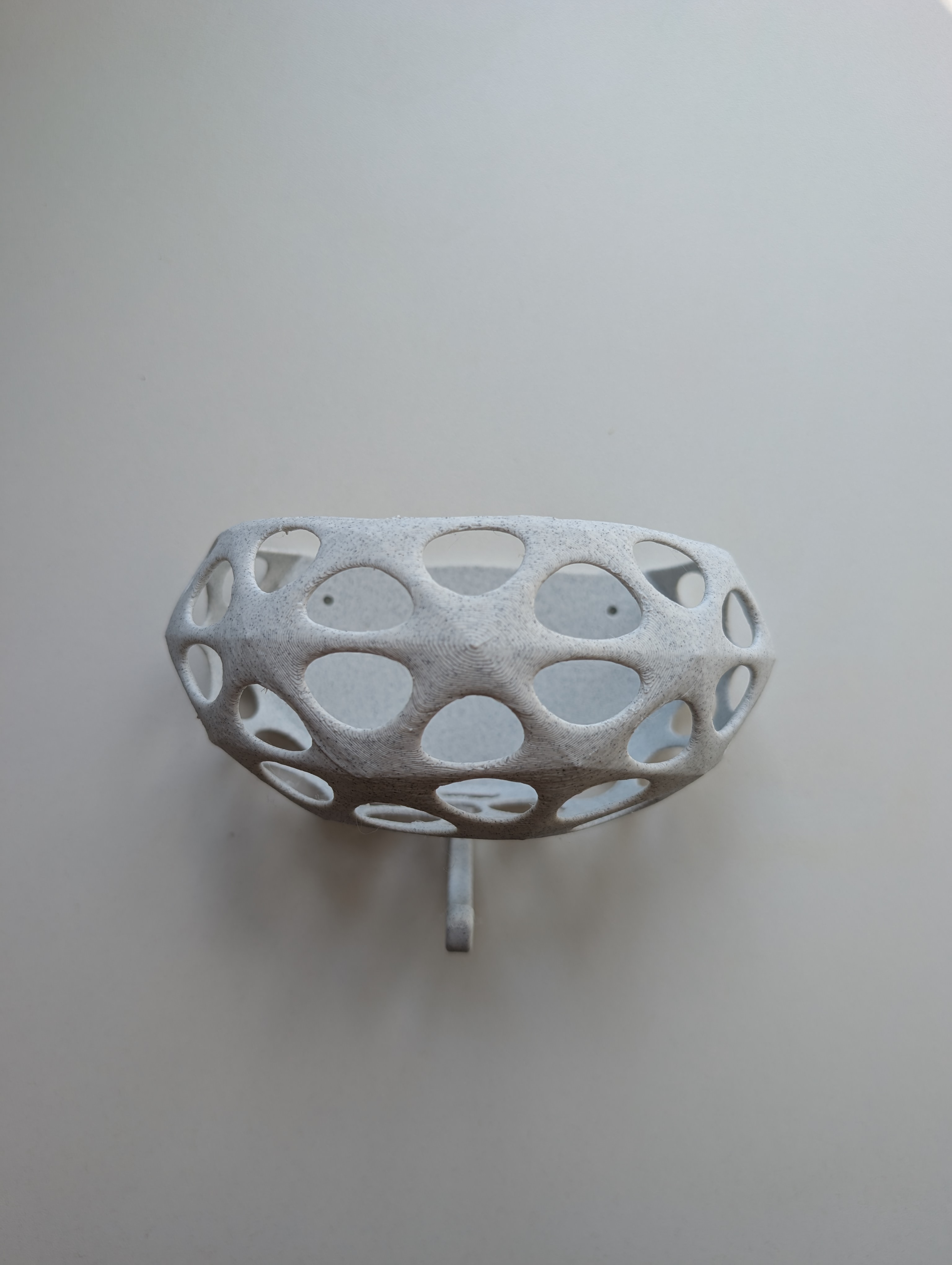Wall mounted fruit basket/bowl with hook