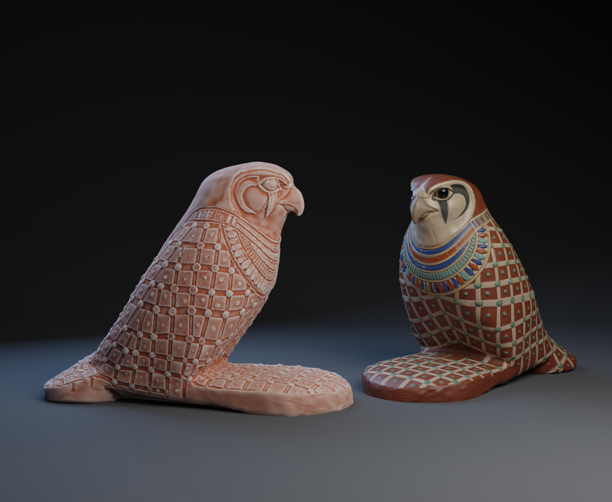 Egyptian Sokar Hawk Restoration : Easy Paint