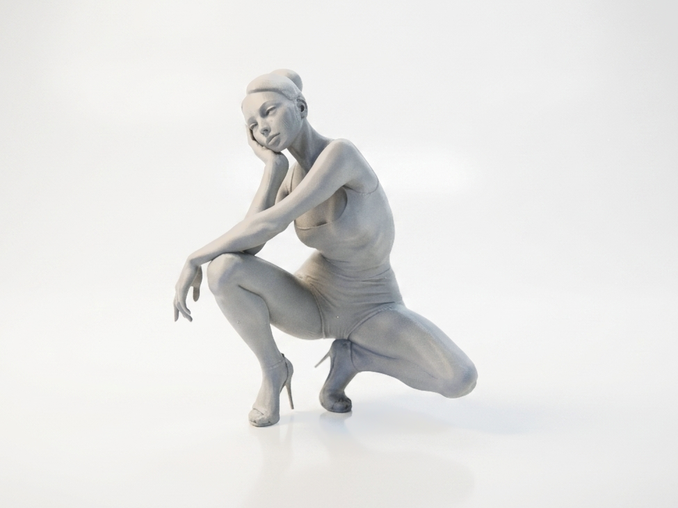 Elegant Female Figure Statue 3D Printable