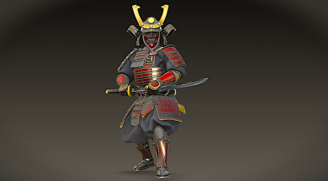 Oni Samurai Armor – Crimson Duelist