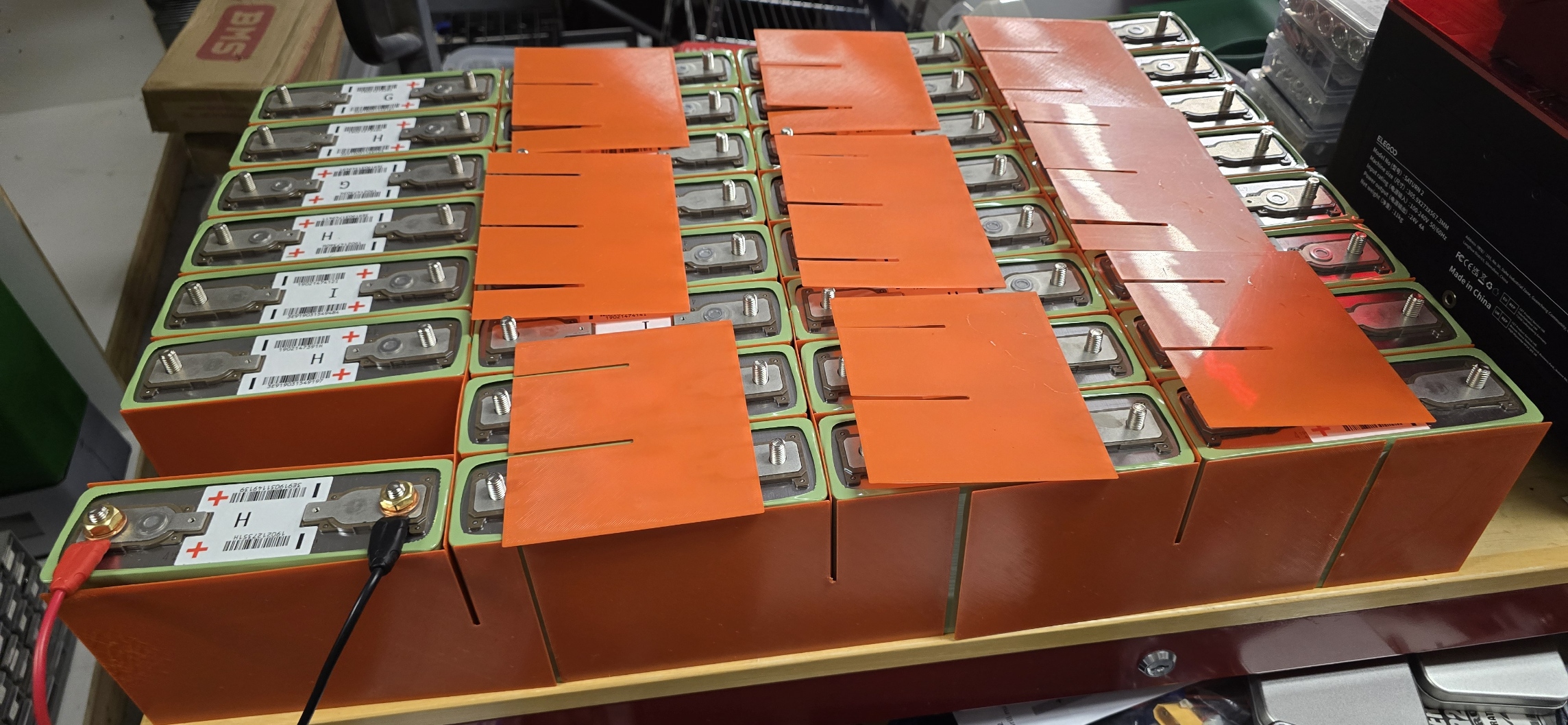 LEV60F Battery Spacers for 16S2P 32-Cell Array