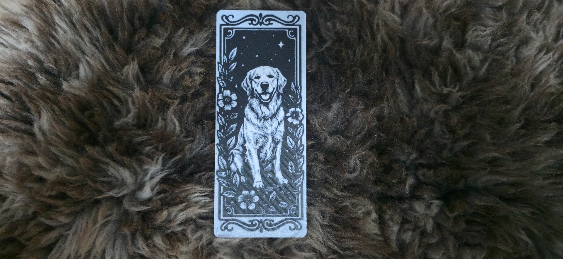 Smiling Golden Retriever Dog Portrait Bookmark
