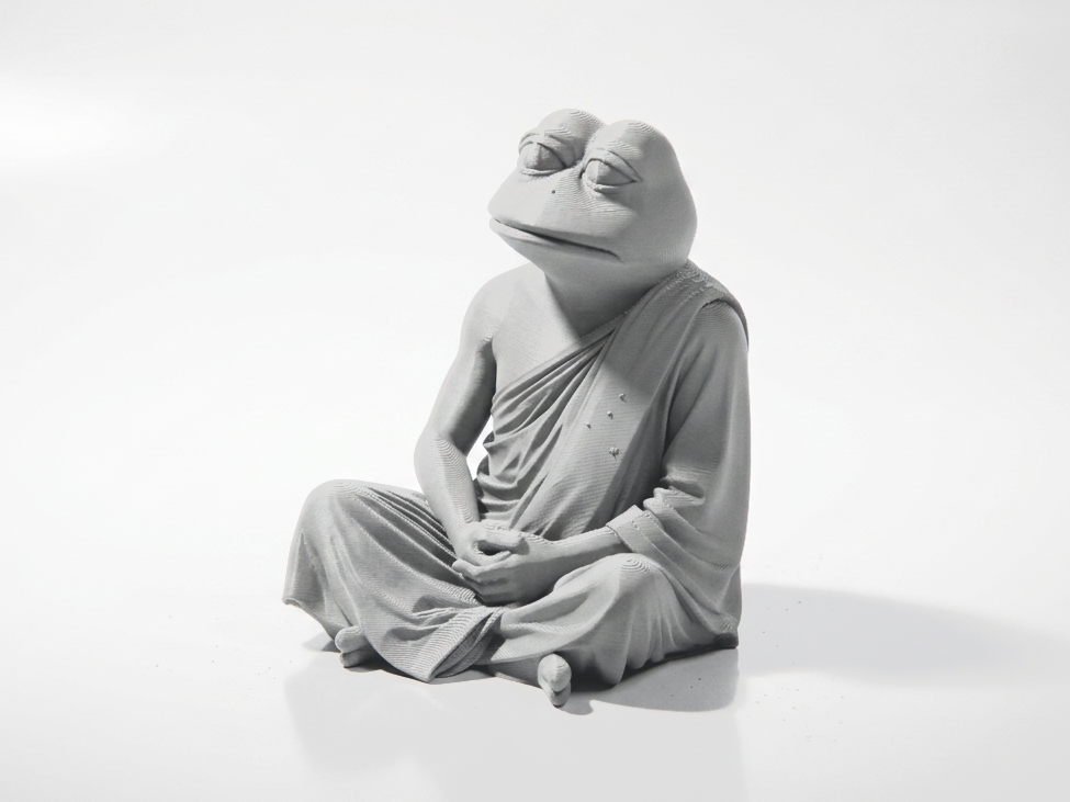 Meditating Frog Statue Animal Figurine 3D Printable