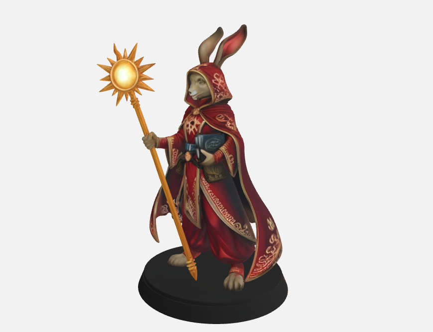Female Harengon Cleric - DnD mini