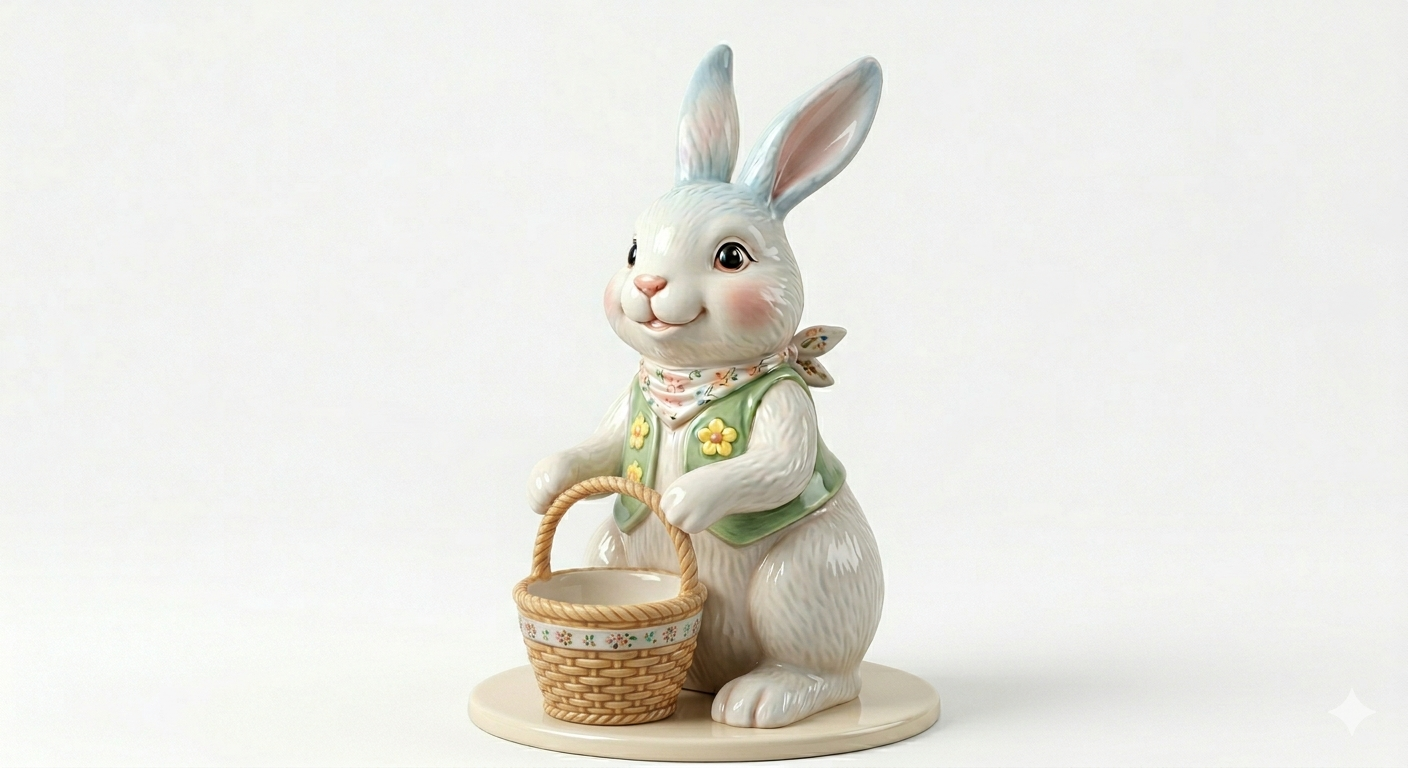 Easter Bunnies Collection - Set of 2 Stylized Figurines