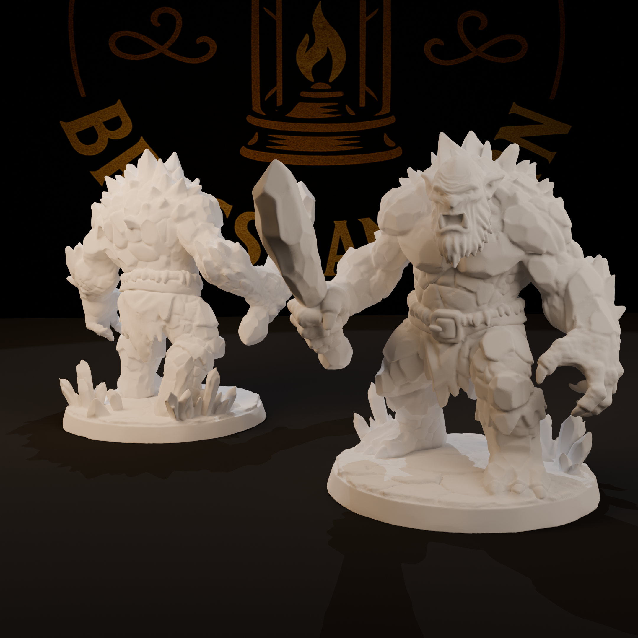 Frost Troll - Brass Lantern Minis