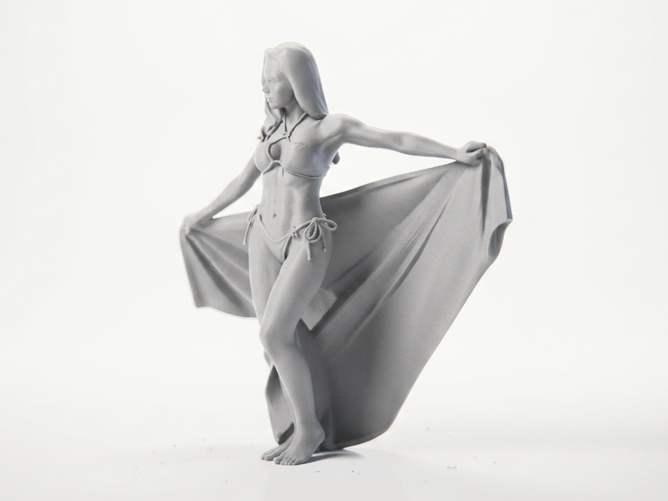 Beach Girl Female Figurine 3D Printable