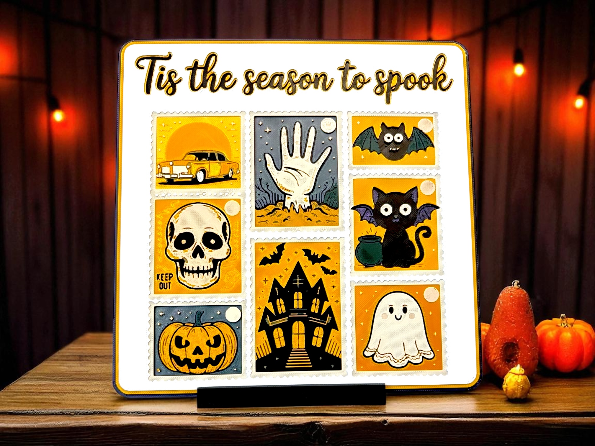 ’Tis the Season to Spook – Vintage Halloween Stamp Hueforge