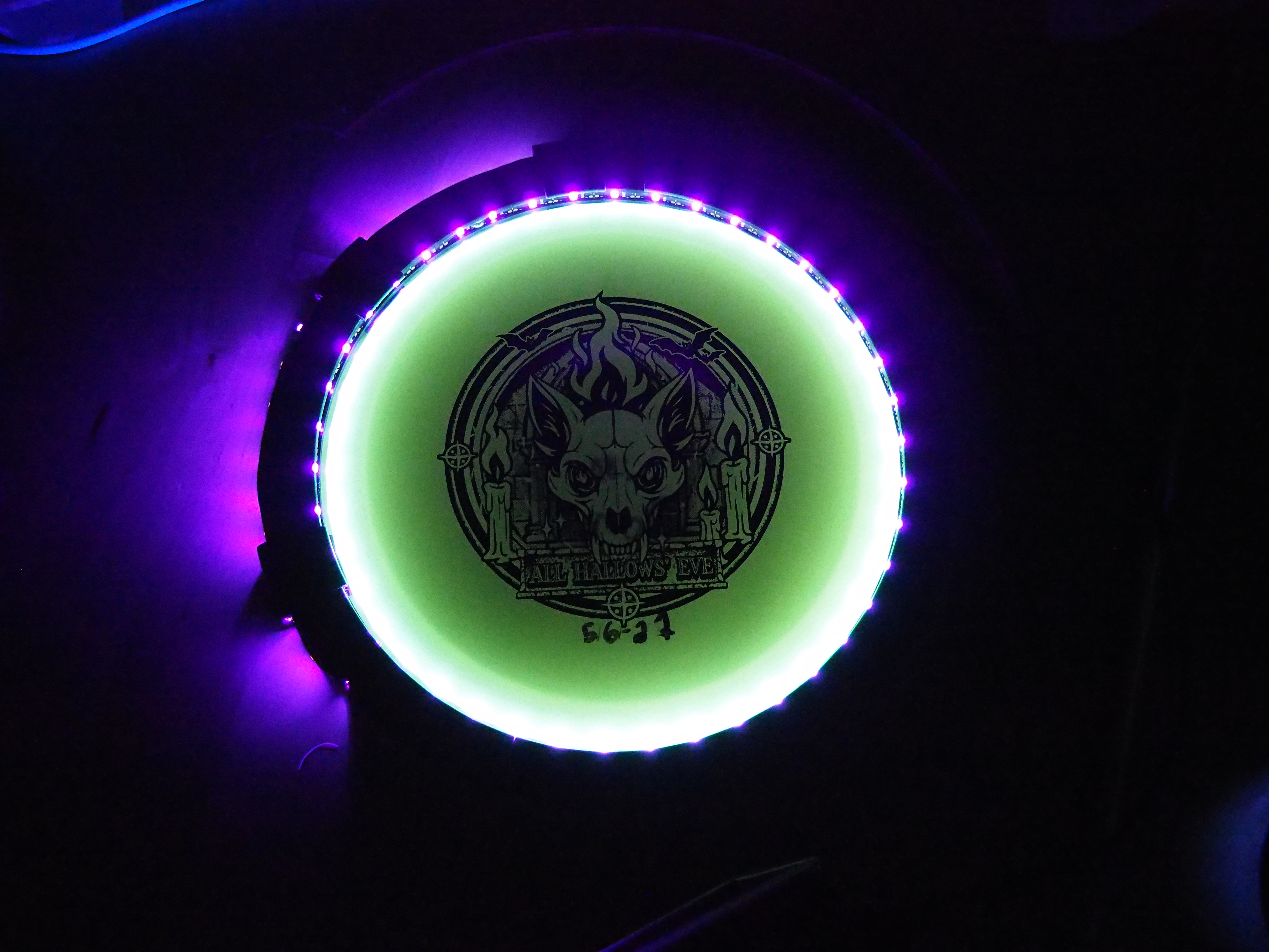 simple Disc golf glow charger - LED UV/reg. light strip 5V - cut to length
