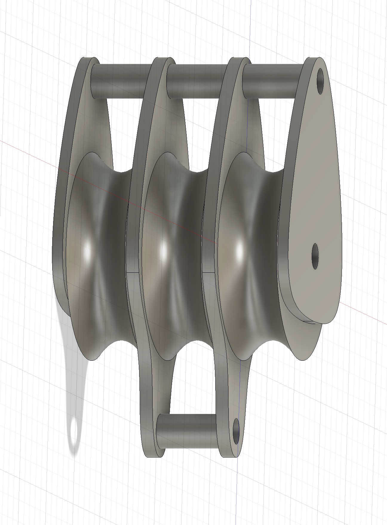Triple Sheet Block with Becket for Sailing 48 mm Sheaves