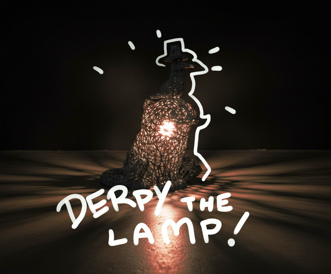 Wireframe Voronoi Lamp Derpy Demon Tiger Kpop demon hunters