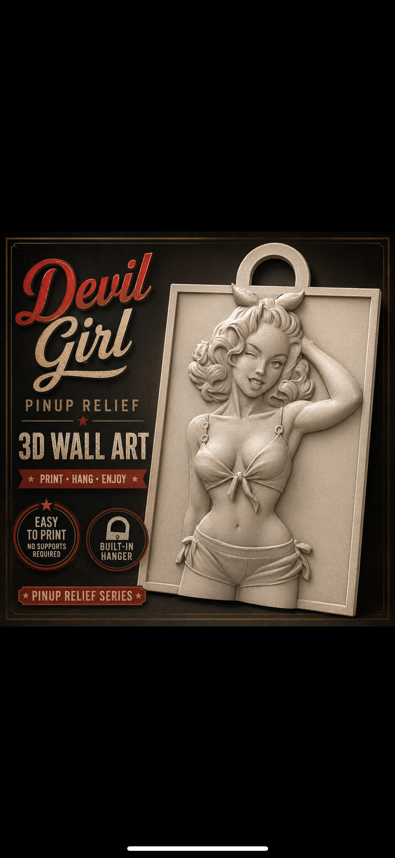Pin-up Wall Art Series #2 Devil Girl