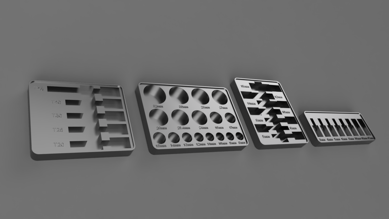 Drawer Organizers for Park Tool SBS-3 3/8" 37-Piece Socket Set
