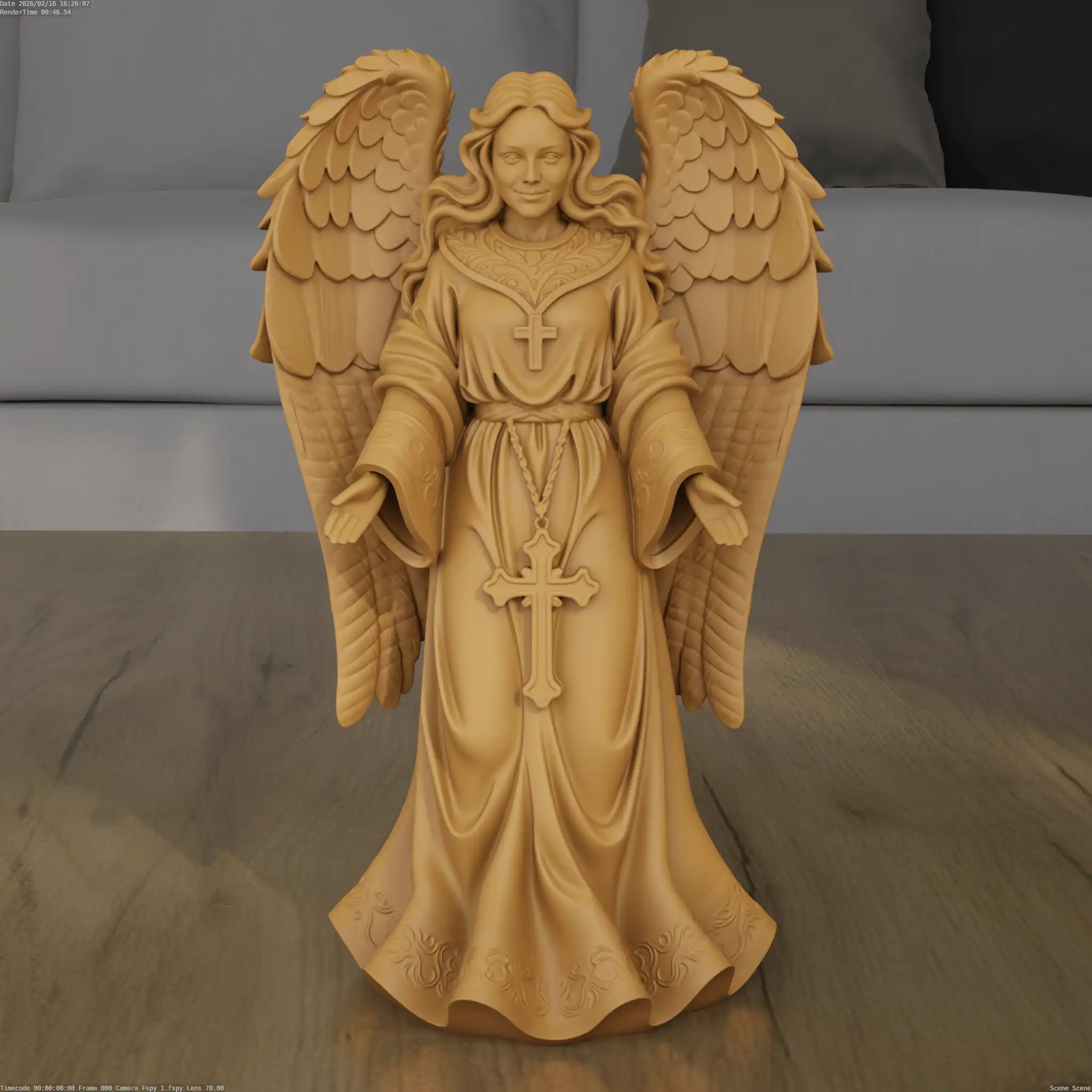 Christmas Angel Nativity Figure STL 3D Print File