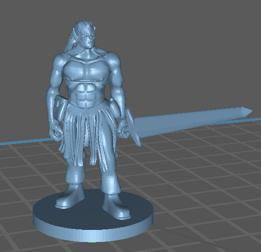 Half Orc Barbarian w/ Great sword