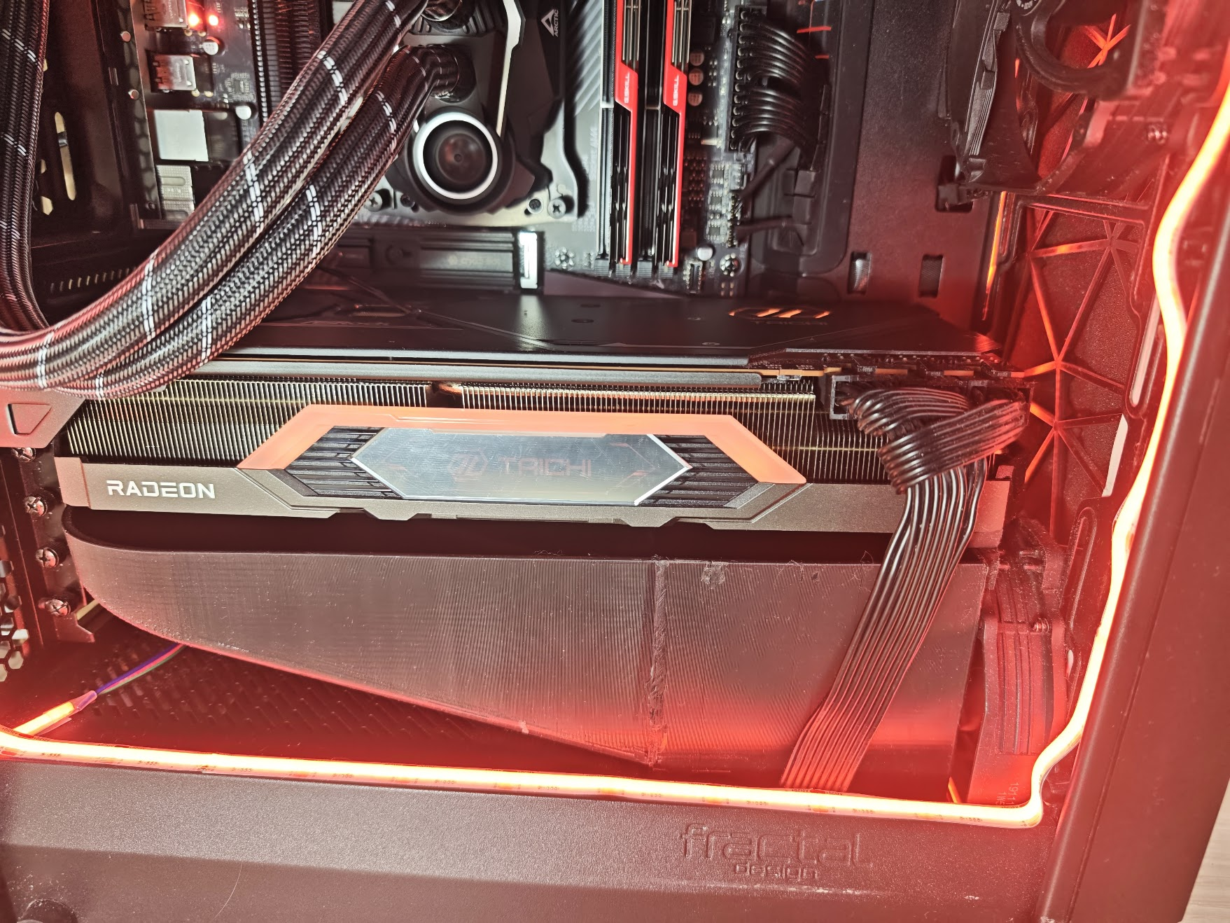 FractalDesign Meshify C GPU aiflow guide.