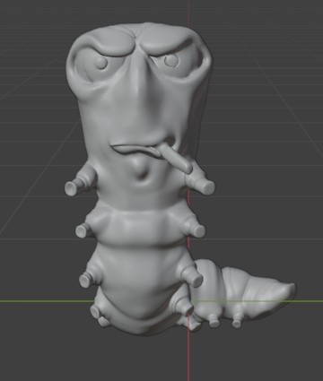 Worm with a cigarette, meme / Червяк с сигаретой, мем