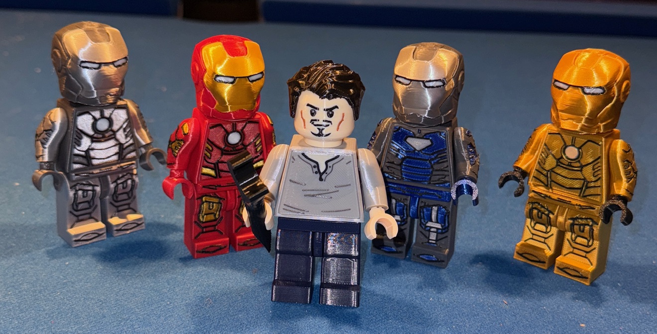 Custom Iron Man Brick Action Figure (2.5:1 scale)