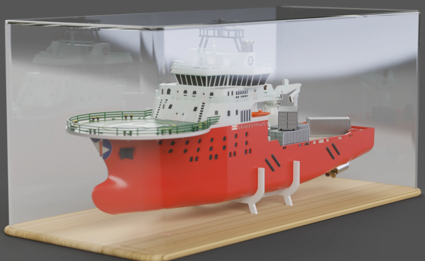 Modello in Scala Dettagliato M/V Seabed Prince (Nave di Ricerca & Supporto Subacqueo)
