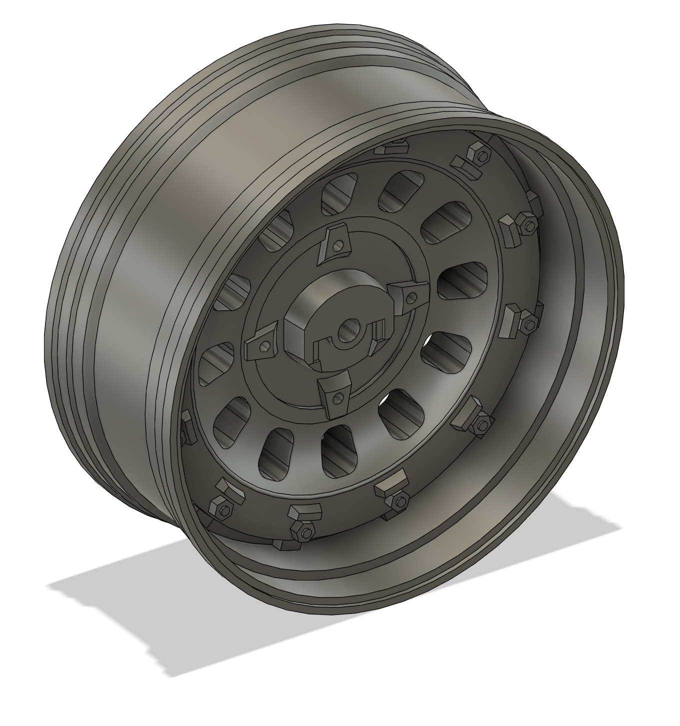 International Harvester Rear Wheel Rims - 1:8th Scale