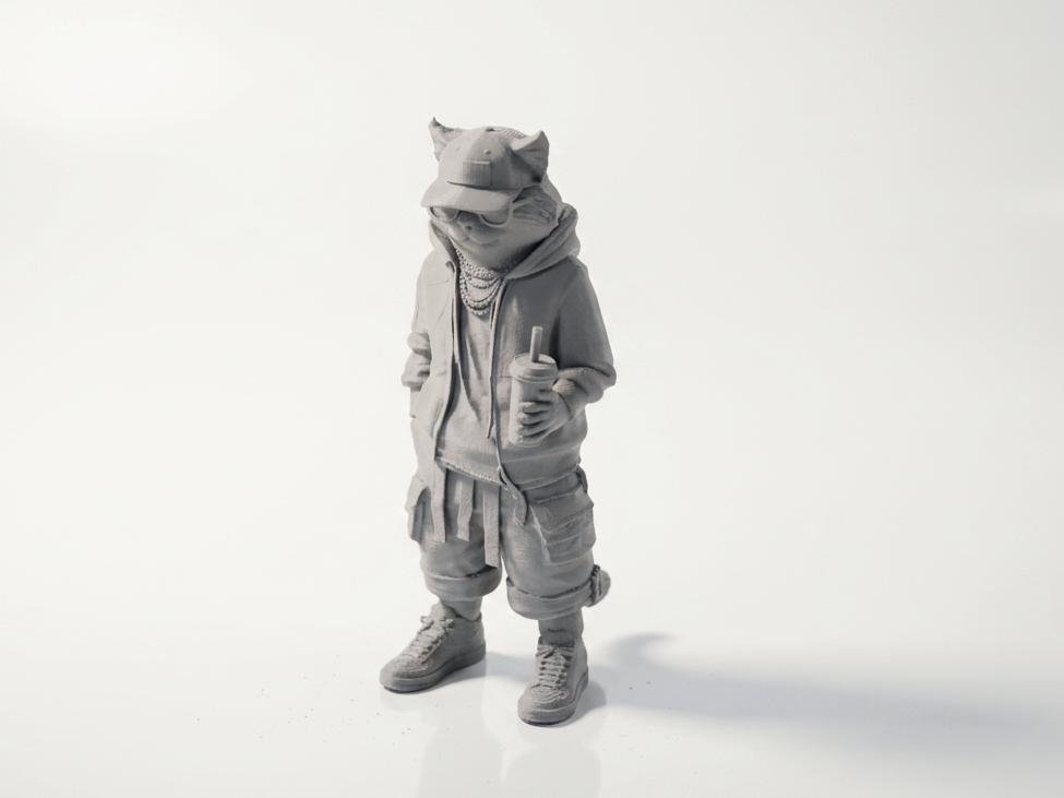 Cool Cat Hoodie Figure Animal 3D Printable