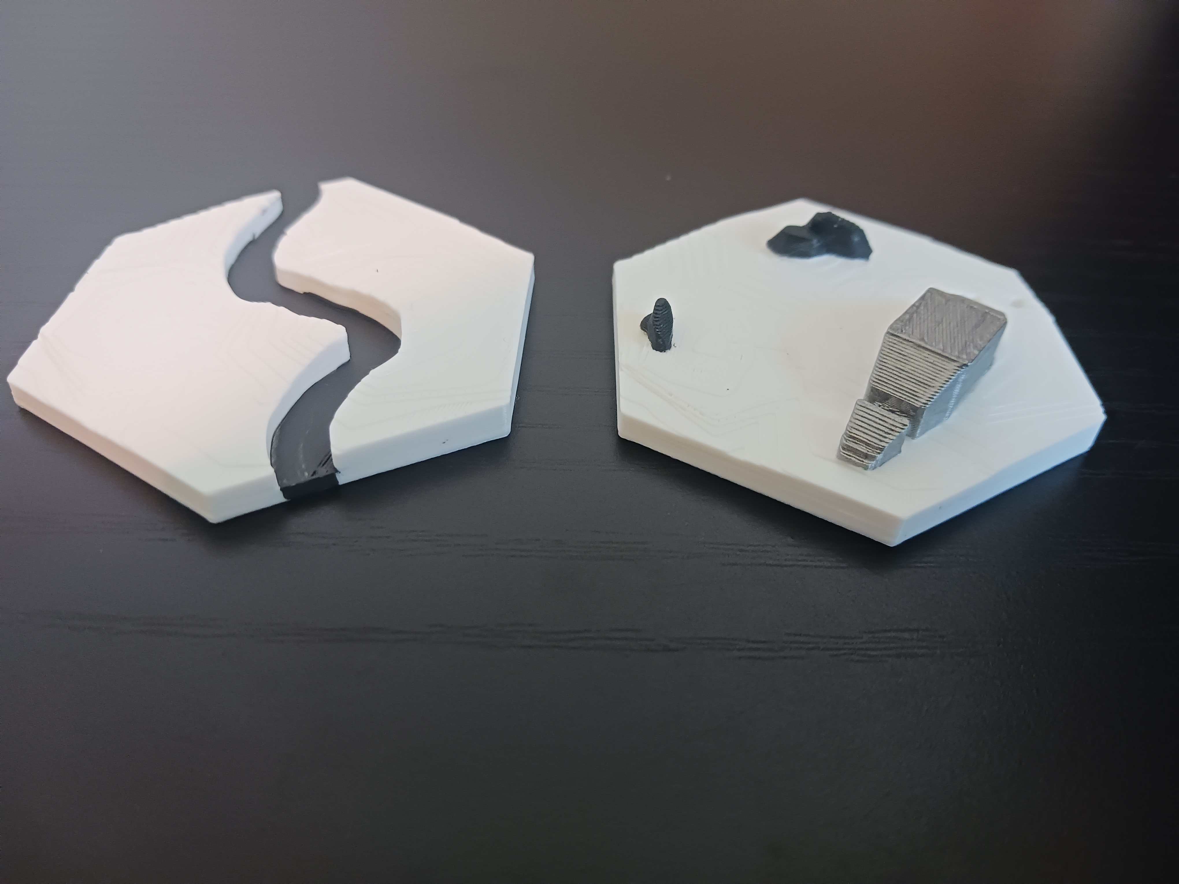 Crash Site, Trenches, and Crevasse Hex Tiles (Battle of Hoth compatible)