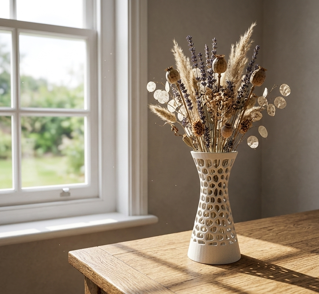 Voroni váza na sušené květiny / Voronoi vase for dried flowers